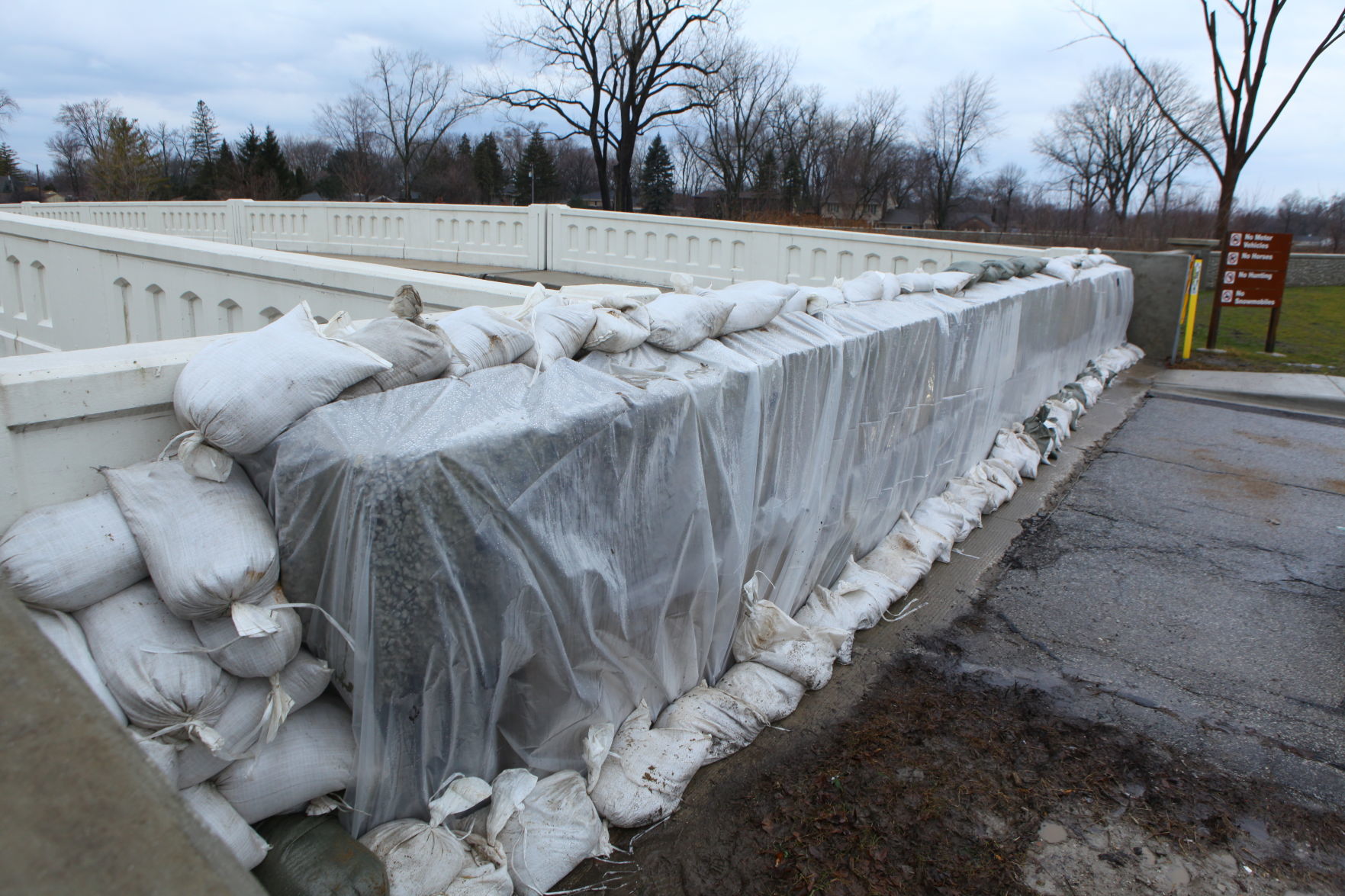 Little Calumet River with rising water levels